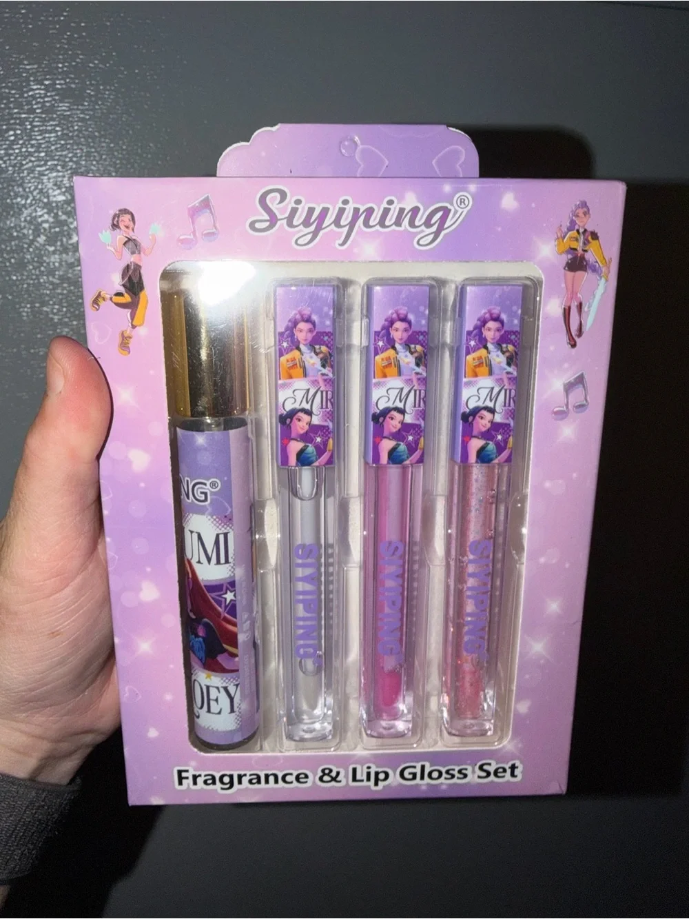 K pop Fragrance & Lip Gloss Set in Lavender Pink